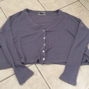 Blue Urban Outfitters Waffle Style Shirt
